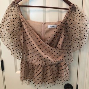 Do+Be cropped peplum top perfect for the holidays!